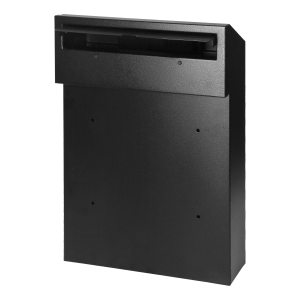 FIJI pass-through mailbox with cylinder lock, black